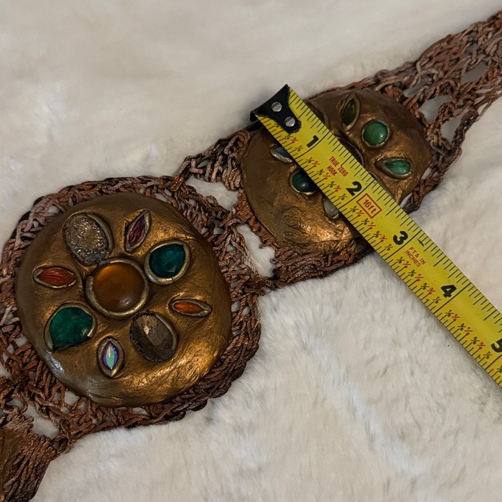 Unique Handmade Woven Bohemian Hippie Festival Belt, 1970s-1980s Era - Picture 12 of 15